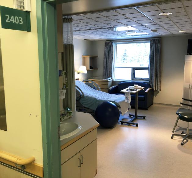 A WGH Maternity Unit patient room.